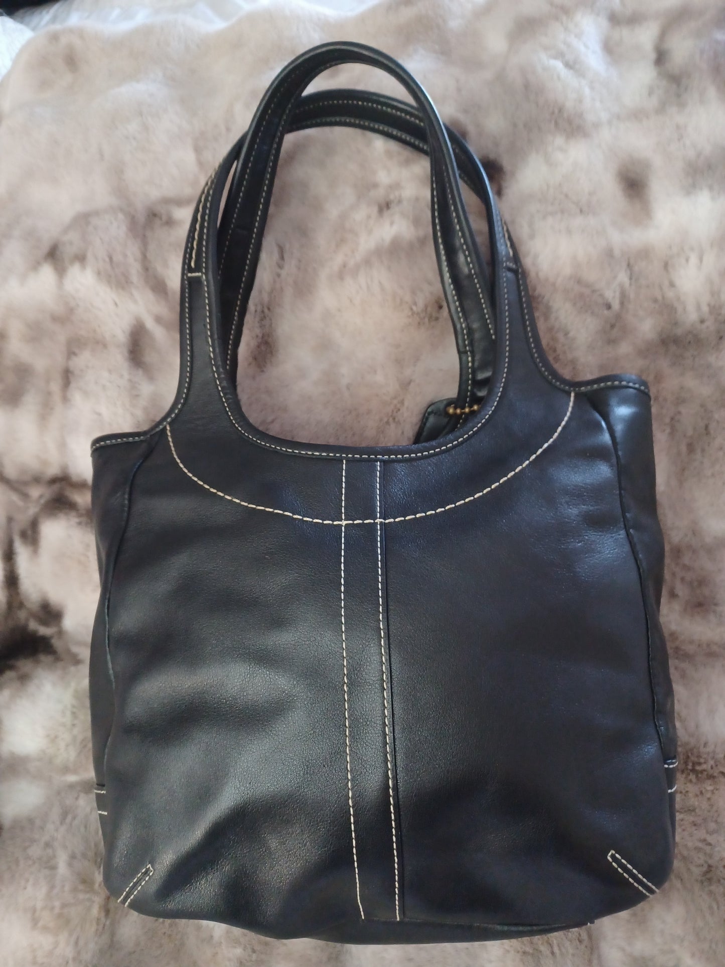 Coach Black Leather Satchel – Designer Purse for Women, Everyday & Office Handbag