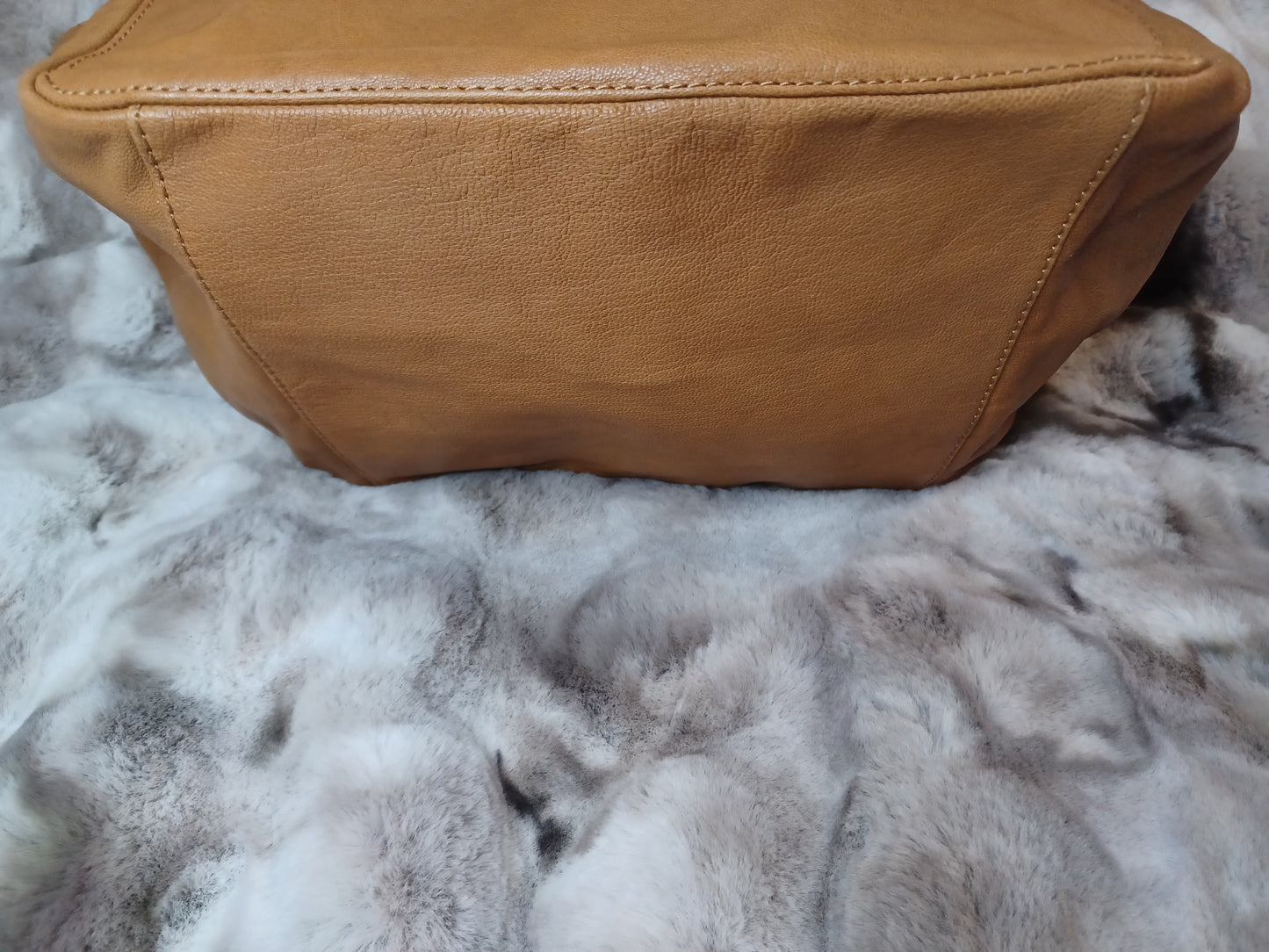Oriani Mustard Yellow Leather Satchel Tote Bag