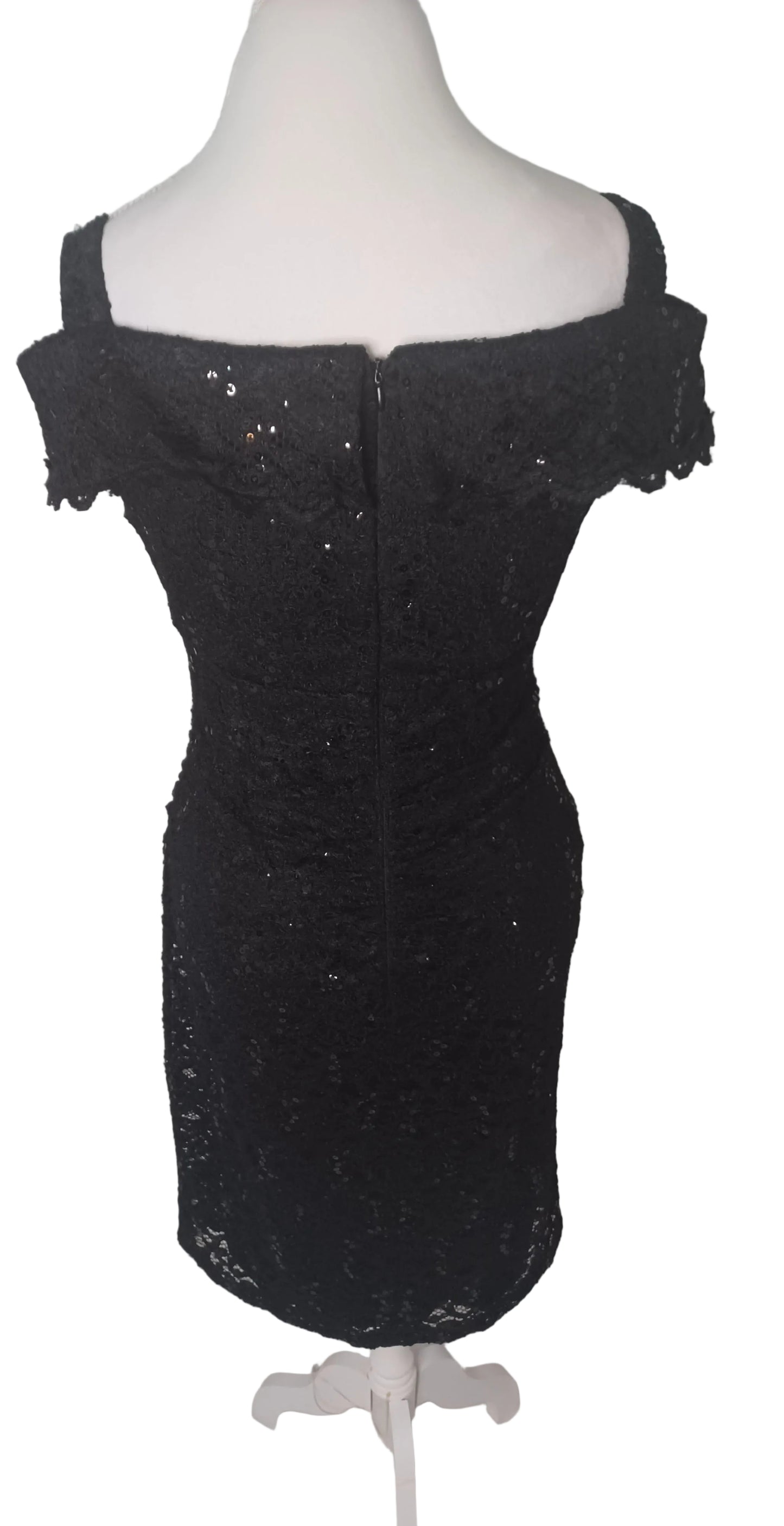 R&M Richards Black Lace Dress (Size 14)