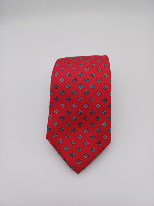 Christian Dior Tie - Luxury Red Patterned Designer Silk Tie