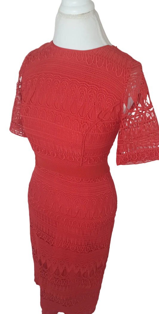 Eva Mendes NY&C Red Lace Dress Size XS