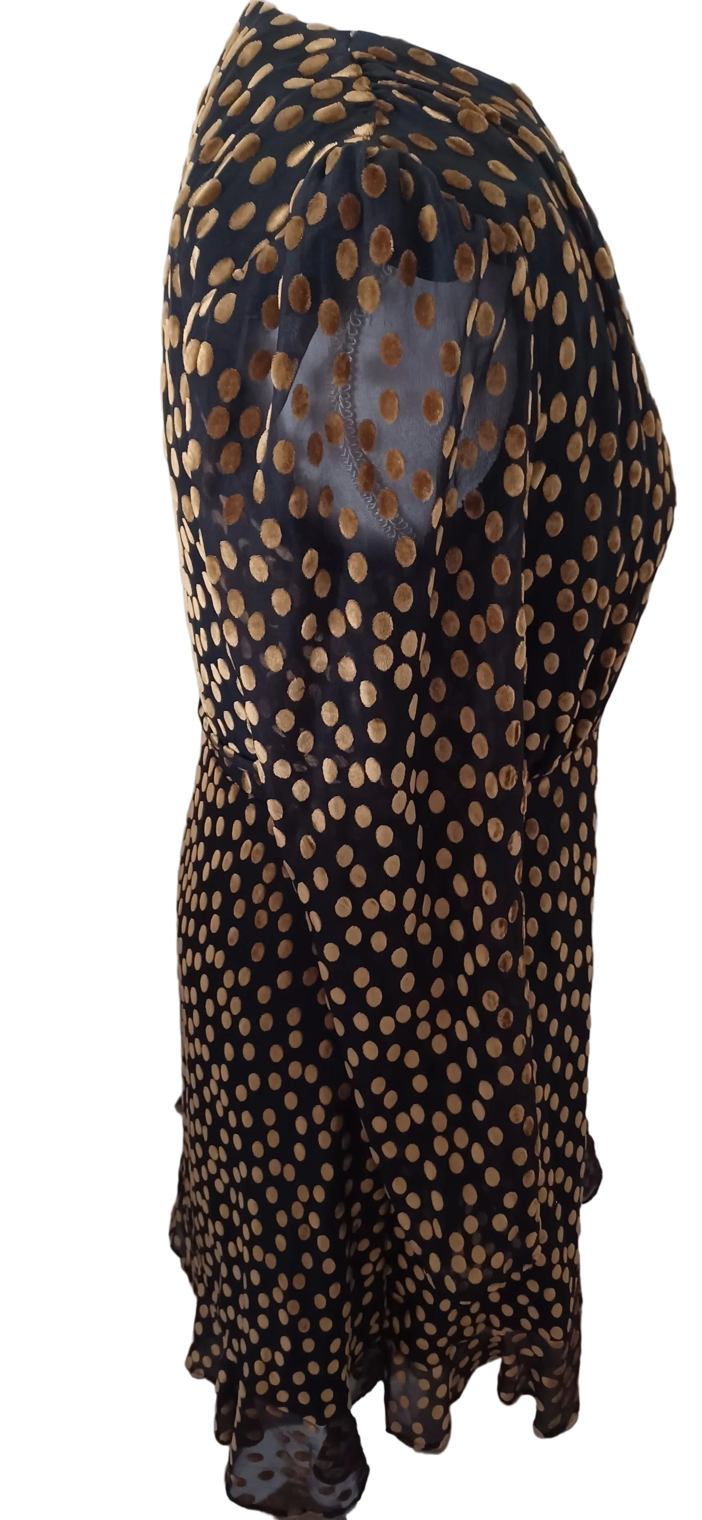 Alex Marie Black and Gold Wrap Dress