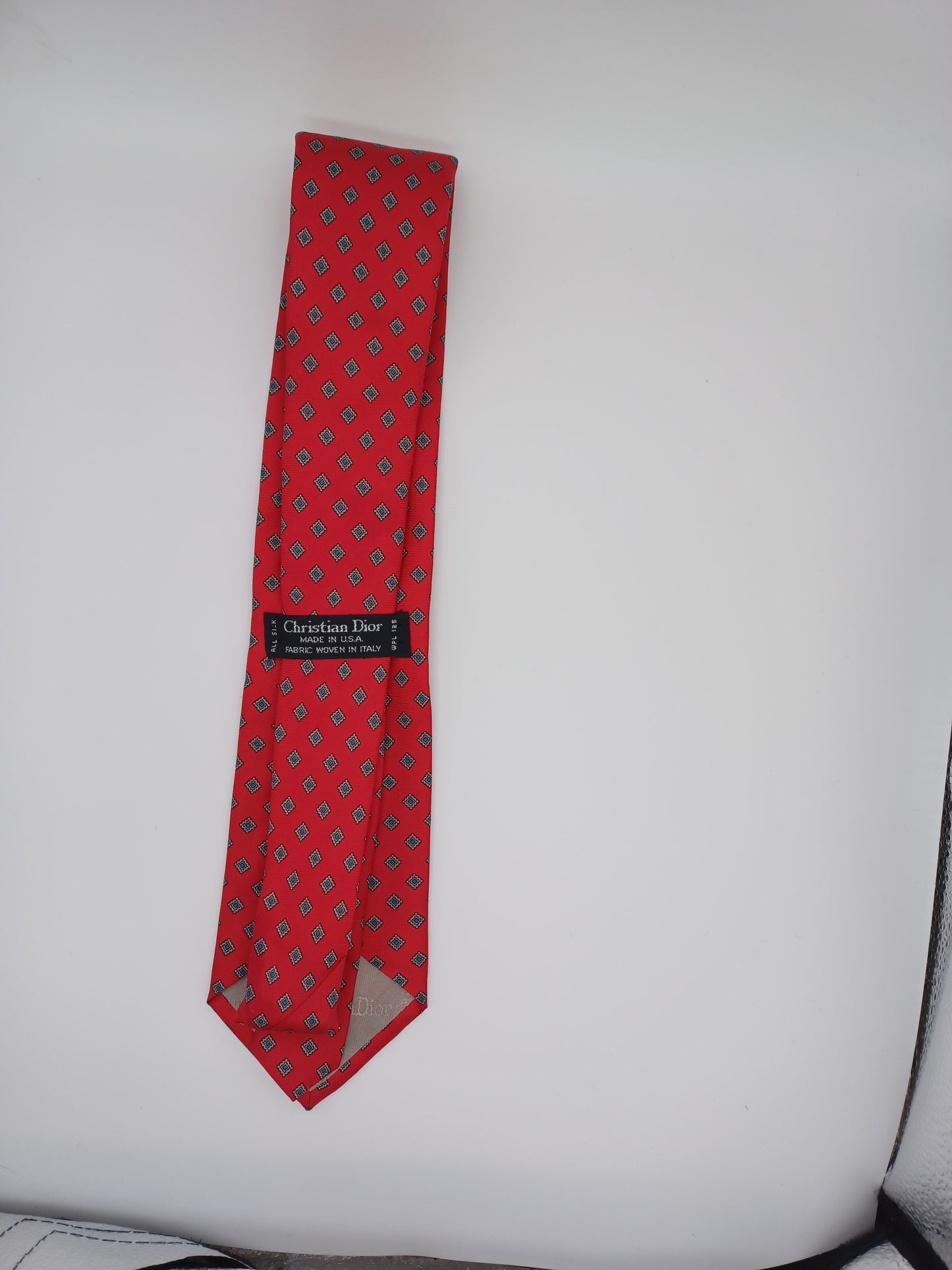 Christian Dior Tie - Luxury Red Patterned Designer Silk Tie