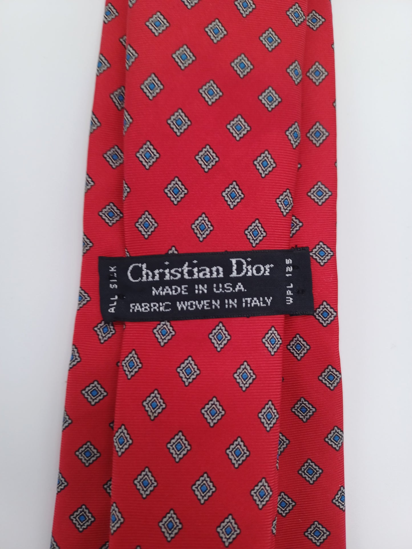 Christian Dior Tie - Luxury Red Patterned Designer Silk Tie